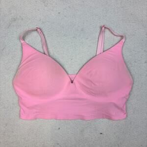 Victoria's Secret PINK Loungin' Wireless Bra Women's Size S Pink Lightly Lined